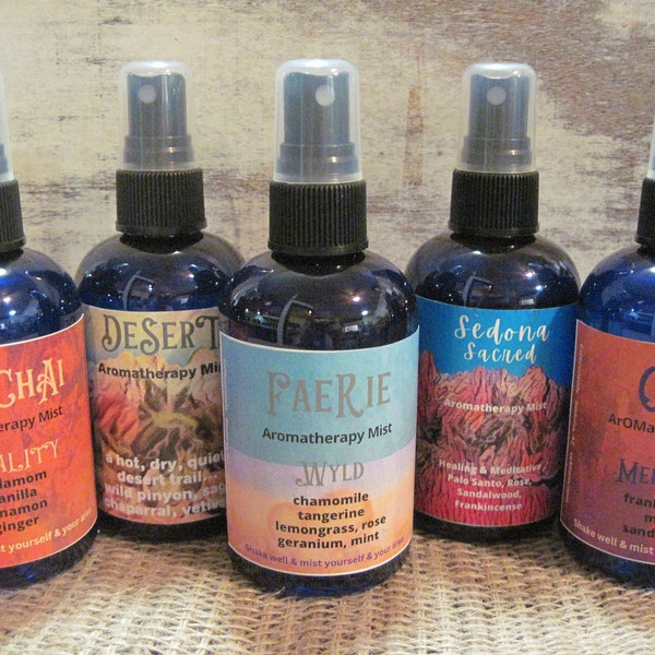 Aromatherapy Sprays / Essential Oil misters / ExiScentials /