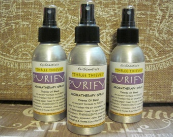 PURIFY Thieves oil spray   Air freshening essential oil room spray  Purifying essential oil spray