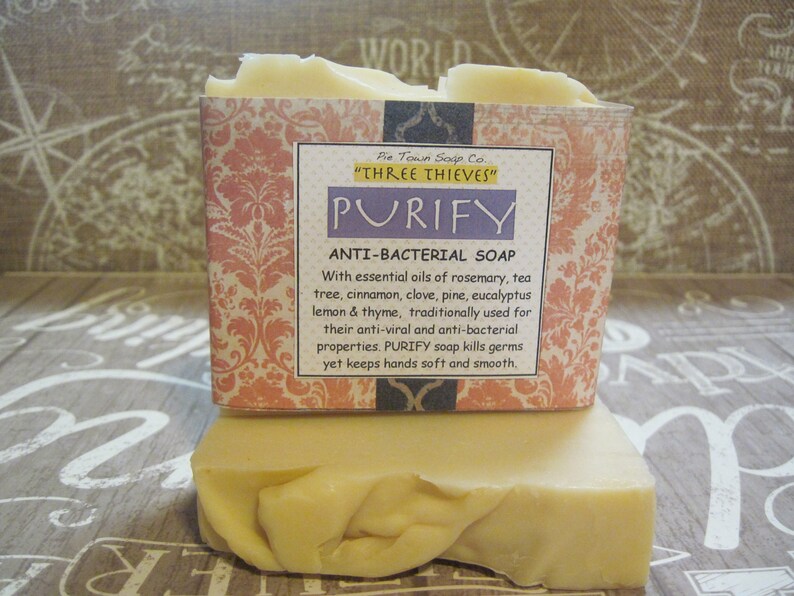 Antibacterial bar soap Thieves oil soap Purify bar soap Etsy