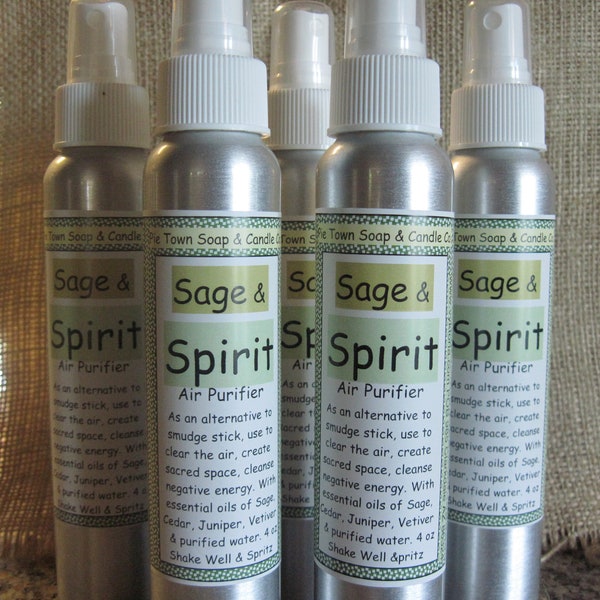Sage Mister / Sage Spray / Sage & Spirit Mister / Smudge Sage Spray / smokeless sage spray / purifying sage