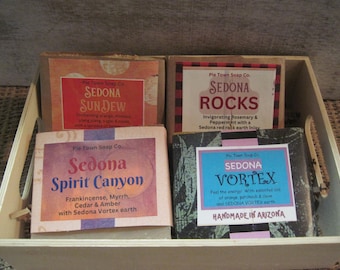 Sedona / Sedona Gift Set / Sedona Soap Sampler / Four 3oz soaps gift set / Arizona gift Set /  Made in Arizona / Sedona Vortex