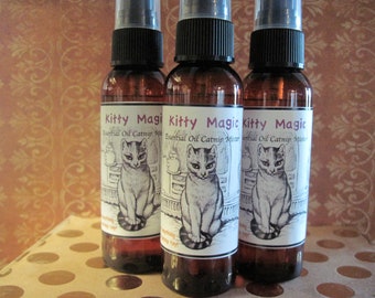 Kitty Magic Catnip Spray   Cat gifts  Cat toys  Catnip essential oil spray  Cat themed gifts