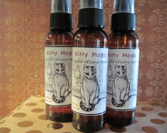 Kitty Magic Catnip Spray   Cat lovers gifts  Cat toys  Cat aromatherapy  Catnip essential oil spray  Cat themed gifts