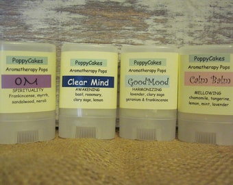 AROMATHERAPY Balms  Essential oil balms  Mood boosting aromatherapy ExiScentials 'PoppyCakes"   Balms