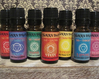 Chakra Essential oils / Chakra drops / 7 Chakra oils /  Chakra tools / Chakra Healing / Chakra oils / Chakra Aromatherapy