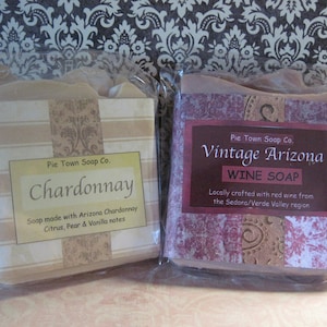 Wine soap /  Red Wine Soap /  Chardonnay soap /  Wine gifts /  Arizona wine soap  / Arizona Gifts /