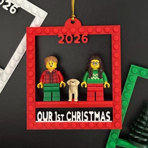 2026 Personalized Brick Minifigure Ornament with Pet, 2026 Family Stocking Stuffer