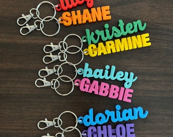 Personalized 3D Name Keychains, Custom Bag Tags, Bag Backpack Hangs, Giveaways, Unique Personalized Gifts, Party Favors, Stocking Stuffers