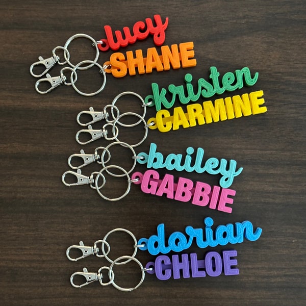 Personalized 3D Name Keychains, Custom Bag Tags, Bag Backpack Hangs, Giveaways, Unique Personalized Gifts, Party Favors, Stocking Stuffers