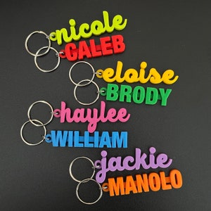 Personalized 3D Printed Name Keychain, Custom Bag Tag