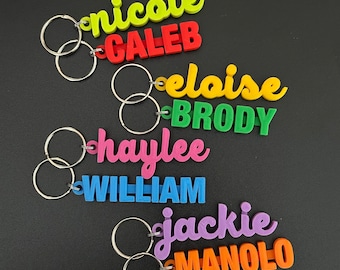 Personalized 3D Printed Name Keychain, Custom Bag Tag