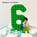 Brick Birthday Cake Topper (Minifigure not included), 4 5 6 7 8 9 Kid Birthday, Cake Number Decoration