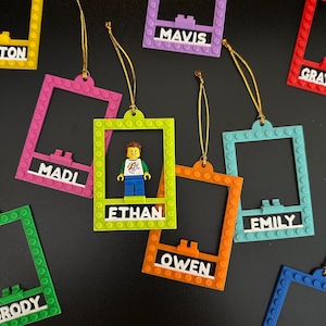 Brick Minifigure Ornament Hang (Minifigure not included), Minifigure Holder Frame, Personalized Customized Christmas Gift Stocking Stuffer