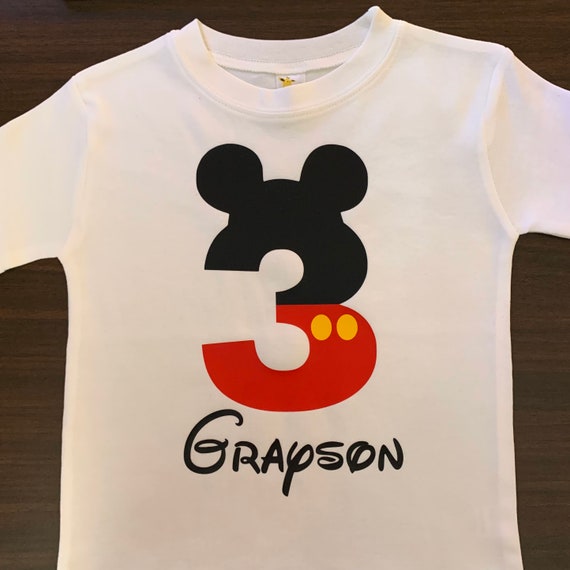 Mickey mouse birthday shirt 3 Clearance