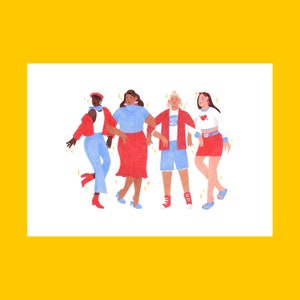 A3 Come Together Illustration Print