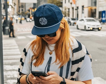 5 panel snapback rope hat