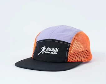 Quick Dry Ripstop 5 Panel Cap Lightweight Running Hat – Mesh Athletic Hat – Adjustable Trail & Road Running Cap