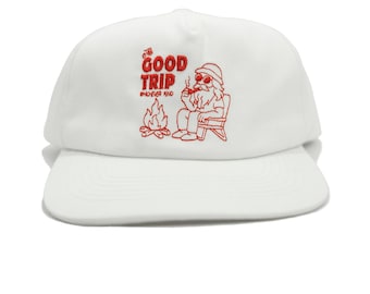 Good Trip White Low Profile Snapback Dad Hat, Vintage Baseball Cap