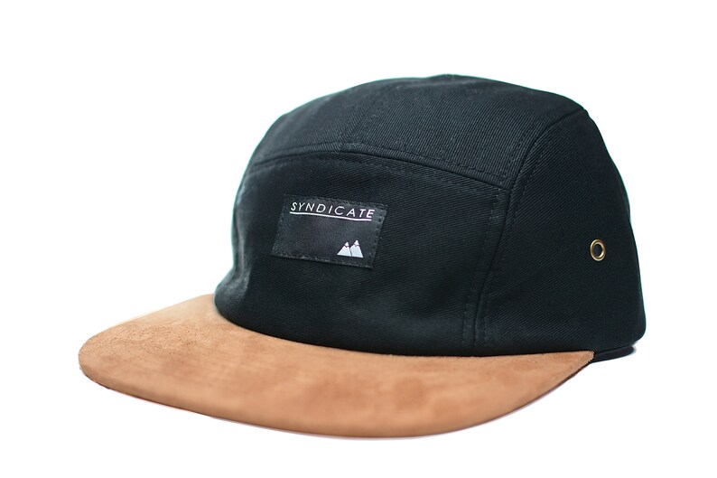 black suede 5 Panel hat image 4