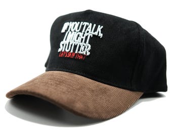 Corduroy hat vintage 5 panel snapback cap