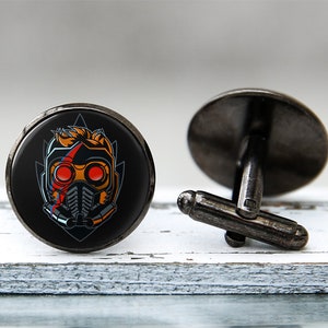 Star L0rd Cufflinks Mens Inspired Comic Superhero Movie Geek Nerd Cufflink Gepersonaliseerde Geekery Gift voor mannen Bruiloft Manchet link voor vaders