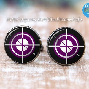 Mens Hawkeye Manchetknopen Clint Barton Avengers Superheld Custom Geek Nerd Manchetknopen Gepersonaliseerde Geekery Geschenken Bruiloft Manchet link voor vaders