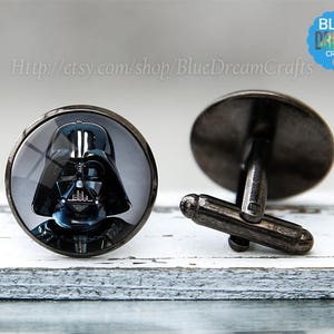 Darth Vader Cufflinks Star Wars Cuff Links Nerdy Gift Idea for Him Birthday Gift for Him Present for Men Sci fi Cufflinks Etsy