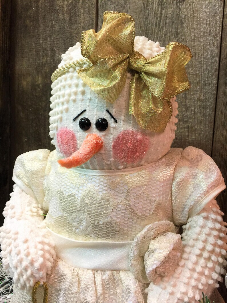 Handcrafted Snowman Vintage Chenille Snowmen Etsy