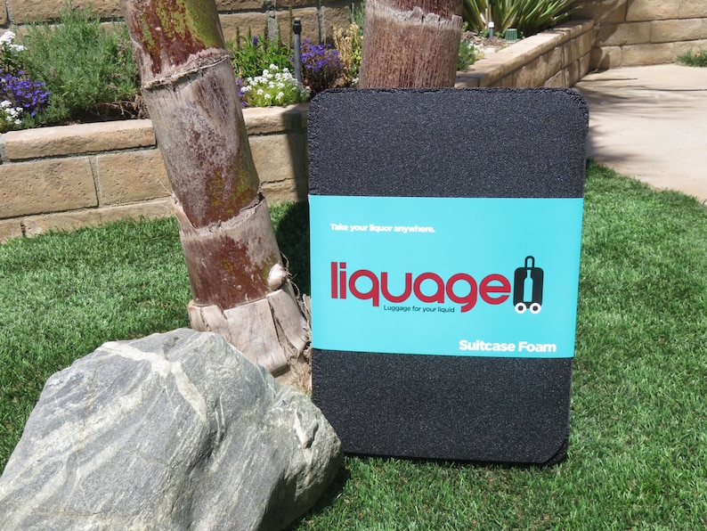 LIQUAGE 5PK. Travel Safe Suitcase Foam for Your Wine or Spirits
