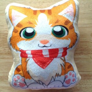 Orange Tabby Cat Pillow, Double sided, Cat plushie pillow, Cat pillow, Cute Cat Stuffed pillow, Animal pillow, Cat gift, Cat lover gift, cat