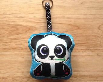 Panda Mini Pillow, Double sided, Mini panda plushie pillow, pillow keychain, Panda Plush pillow, Stress ball, Animal pillow, plush keychain