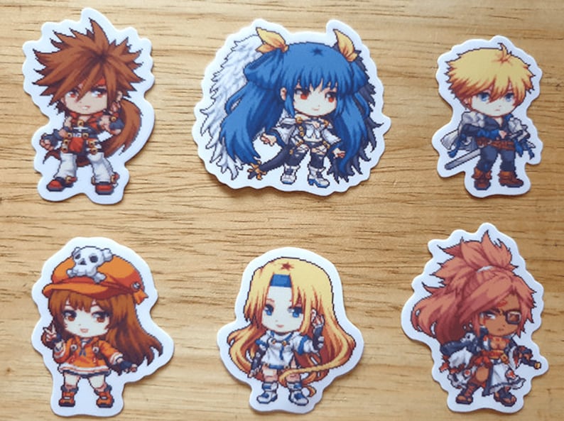 Guilty Gear Vinyl Stickers, Guilty Gear Stickers, Ky Kiske, Millia Rage ...