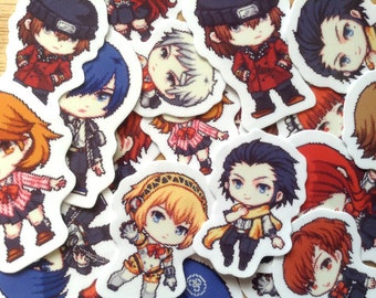 Persona 3 Vinyl Stickers, video game,  Minato Arisato, Akihiko Sanada, Shinjiro Aragaki, Mitsuru Kirijo, Yukari Takeba, Ken, Chidori, Ryoji