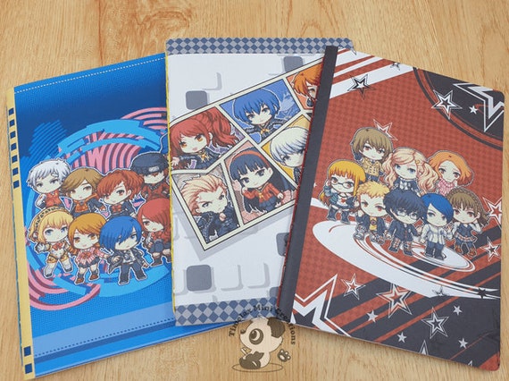 Persona Stickerbook, Softcover notebook, journal, lined pages, blank pages, dotted pages, A5 notebook, gamer gift,sticker album