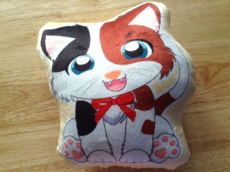 Calico Cat Pillow Double Sided Cat Plushie Pillow Cat Plush Etsy