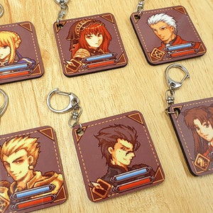 Fate Keychain, Fate Grand Order, Saber keychain, Gilgamesh Keychain, Scathach, anime keychain
