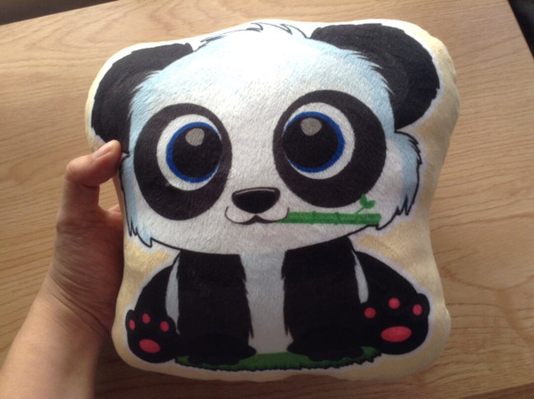 Panda Pillow Double Sided Panda Plushie Pillow Panda Plush Etsy