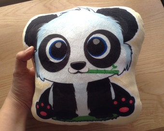 Panda Pillow, Double sided, Panda plushie pillow, Panda Plush pillow, Cute Panda Stuffed pillow, Animal pillow, Panda gift, Panda lover gift