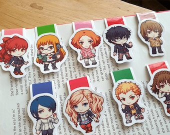 Persona Magnetic Bookmarks, Goro Magnetic Bookmark, Akira Magnetic Bookmark, Kasumi, Futaba, Ryuji, Haru, Makoto Magnetic Bookmark