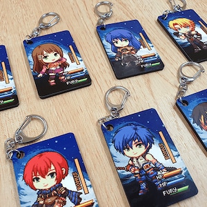 Star Ocean 3 Fayt Leingod, Albel Nox keychain, Star ocean Nel Zepher, Cliff Fittir, star ocean phone charm, albel phone charm, anime