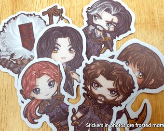 Expedition 33 Stickers, Gustave, Verso, Lune, Maelle, Sciel, Monoco sticker, Vinyl sticker, video game stickers, laptop sticker