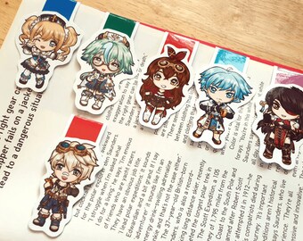 Genshin Impact bookmark, Genshin magnetic bookmark, Venti, Bennett, Beidou, Barbara, Sucrose, Amber, Chongyun, Genshin bookmark, bookmarks