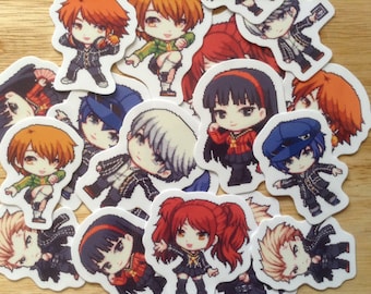 Persona 4 Vinyl Stickers, video game sticker, Yu Narukami, Chie, Yukiko, Teddie, Naoto Shirogane, Kanji Tatsumi, Rise Kujikawa, Yosuke,Marie