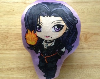 Yennefer Pillow, Yennefer, Yennefer plushie, Yen, anime pillow, Stuffed pillow, Yen plush, Double sided plush