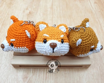 Shiba Inu Dog Keychain Amigurumi Crochet