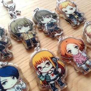 Acrylic Keychain, Futaba Sakura, Akira Kurusu, Futaba Keychain, Ann Takamaki, Charm, keychain, anime keychain, game keychain