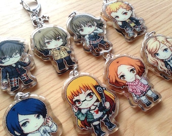 Acrylic Keychain, Futaba Sakura, Akira Kurusu, Futaba Keychain, Ann Takamaki, Charm, keychain, anime keychain, game keychain