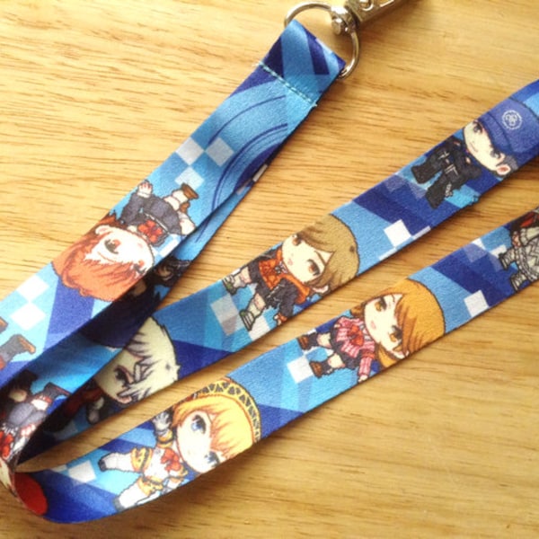 Persona 3 lanyard, Persona 3, double sided lanyard, anime lanyard, lanyard, cute lanyard, game lanyard, minato, minako, shinji, akihiko, ken