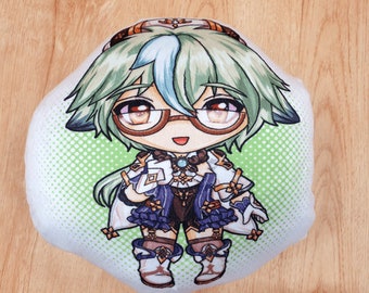 Genshin Impact Sucrose pillow, Sucrose plush, Sucrose, genshin impact, chibi, anime pillow, Stuffed pillow, persona plush, Double sided