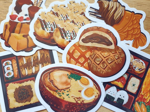 Kawaii Bento Stickers - Cute Food Stickers - Journaling Stickers USA MADE